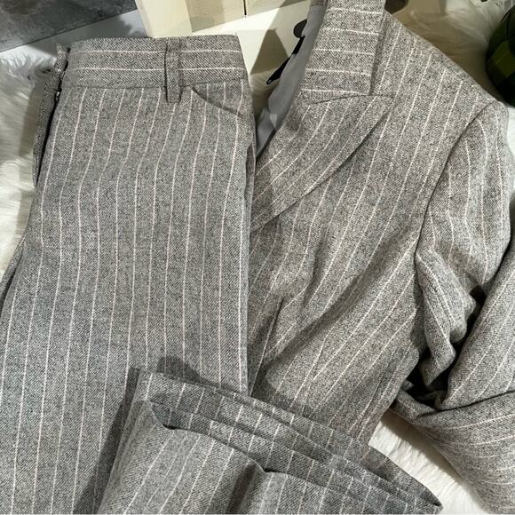 NEW Body by Victoria Wool Pinstripe Tailored Structured Hourglass Blazer Jacket - Picture 14 of 16